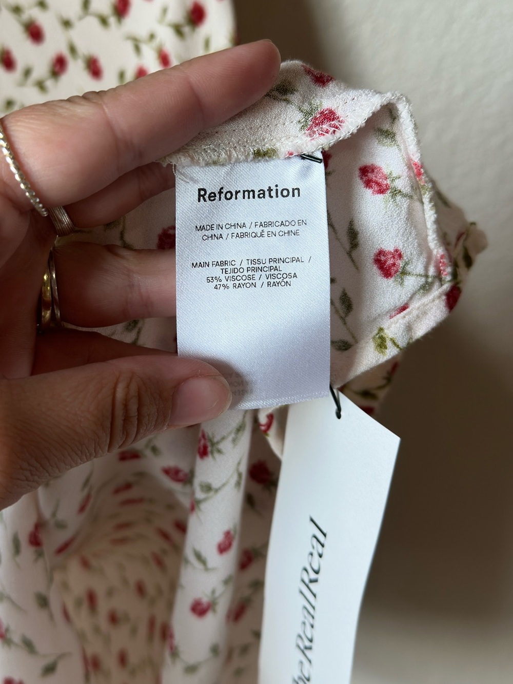 reformation calix madison floral sleeveless v-neck mini dress - Picture 8 of 8